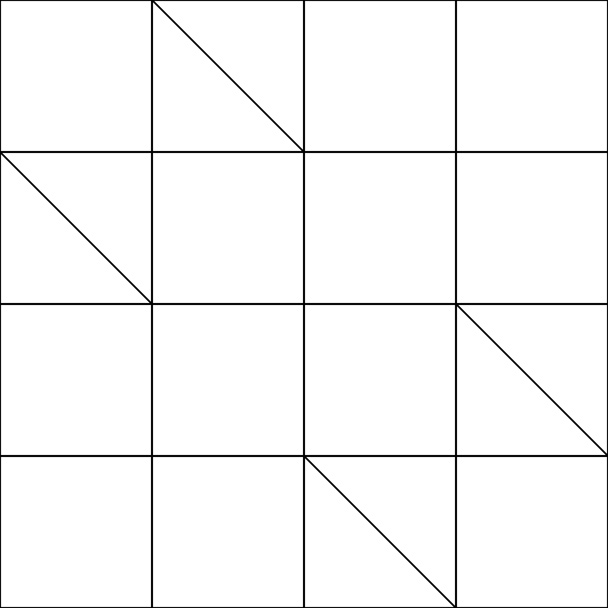 Pattern 144, Arkansas Crossroads barn quilt pattern thumbnail